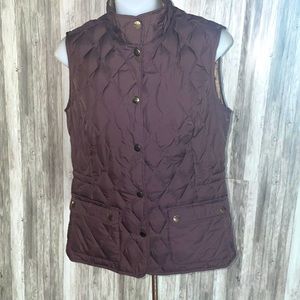 EDDIE BAUER Quilted Goose Down Button Up Vest Sz S
